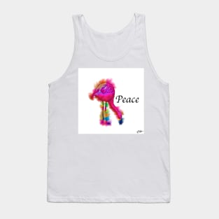 Peace - Neck To The Ground Abstract Flamingo Tank Top